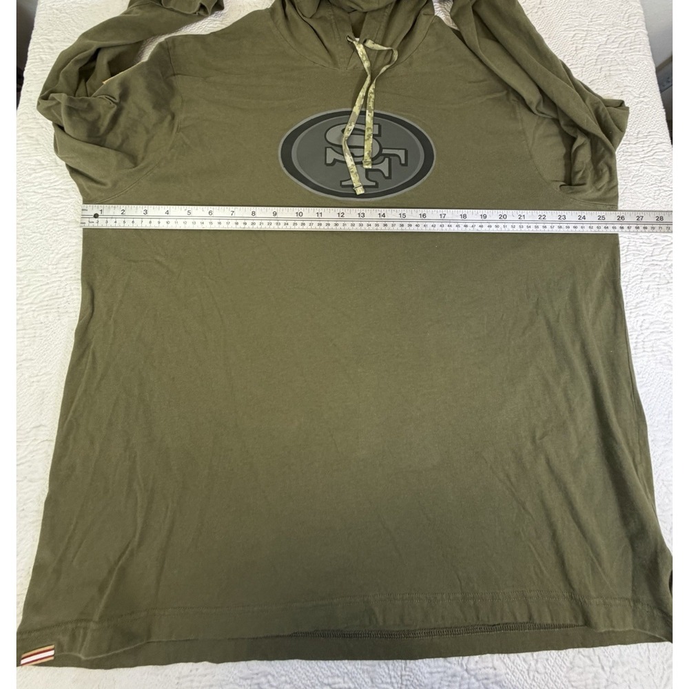 Nike San Francisco 49ers Salute to Service Hoodie Mens 2XL Olive Green Dri-FIT - Picture 4 of 7